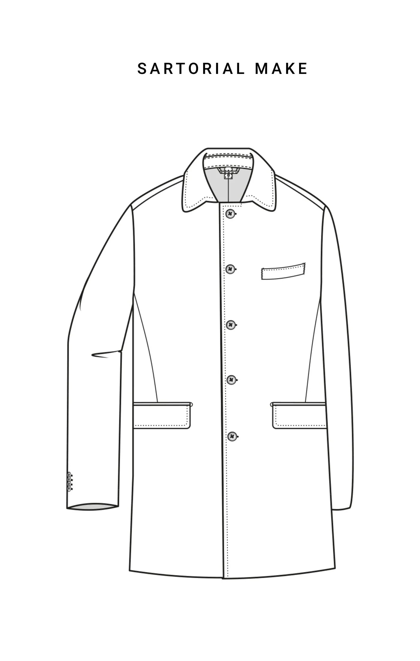 Barberis Canonico Dark Blue S120 Twill Bonded Wool Weather Tech Unconstructed Coat