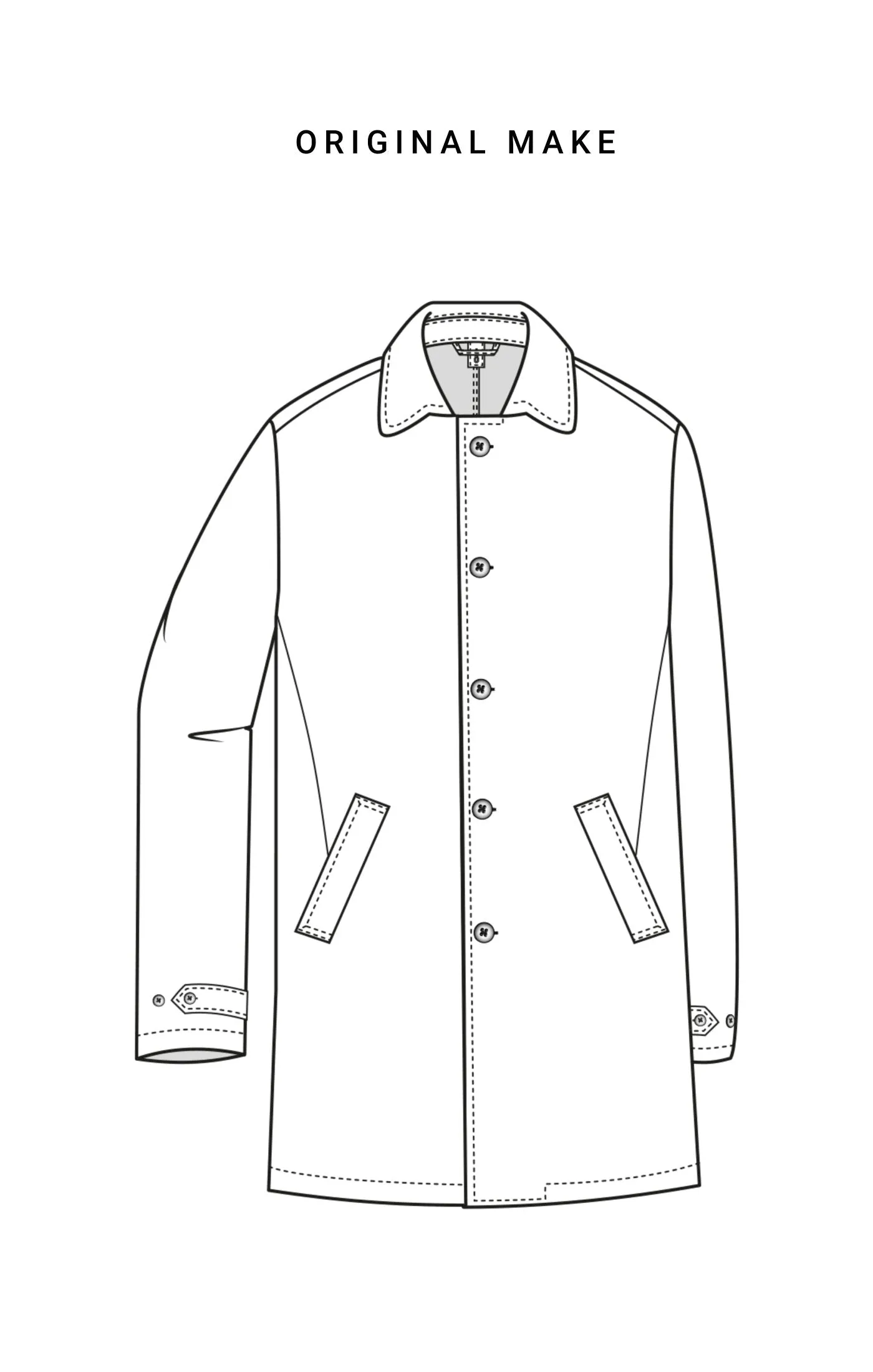Barberis Canonico Dark Blue S120 Twill Bonded Wool Weather Tech Unconstructed Coat