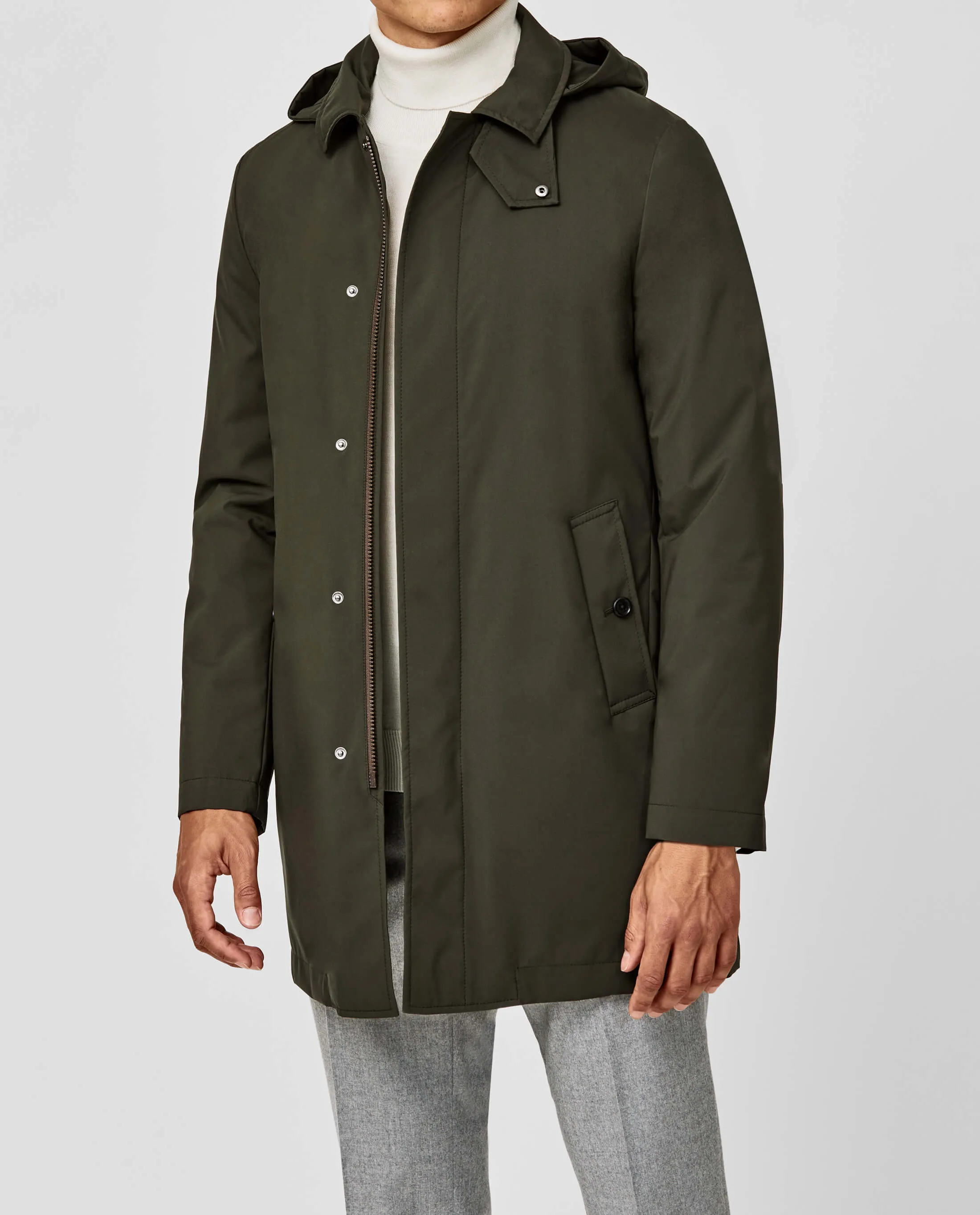 Olmetex Hunter Green Lightweight Bonded Water-Repellent Technical Windbreaker