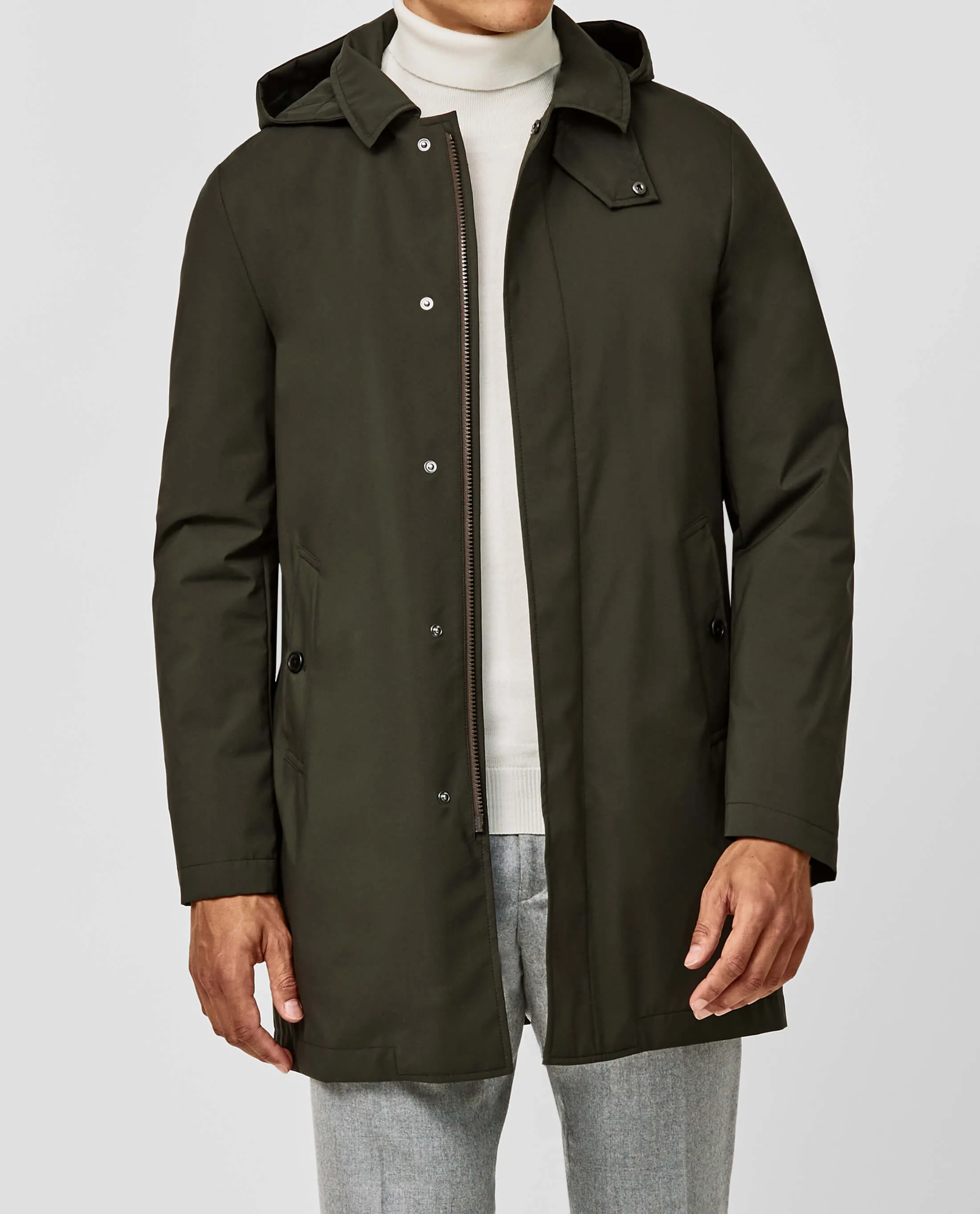 Olmetex Hunter Green Lightweight Bonded Water-Repellent Technical Windbreaker